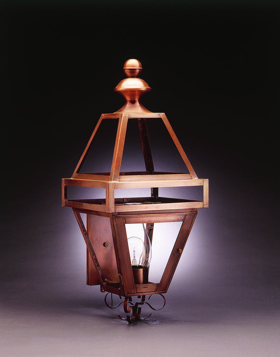 Northeast Lantern 1221-AB-CIM-CLR One Light Wall Mount, Antique Brass