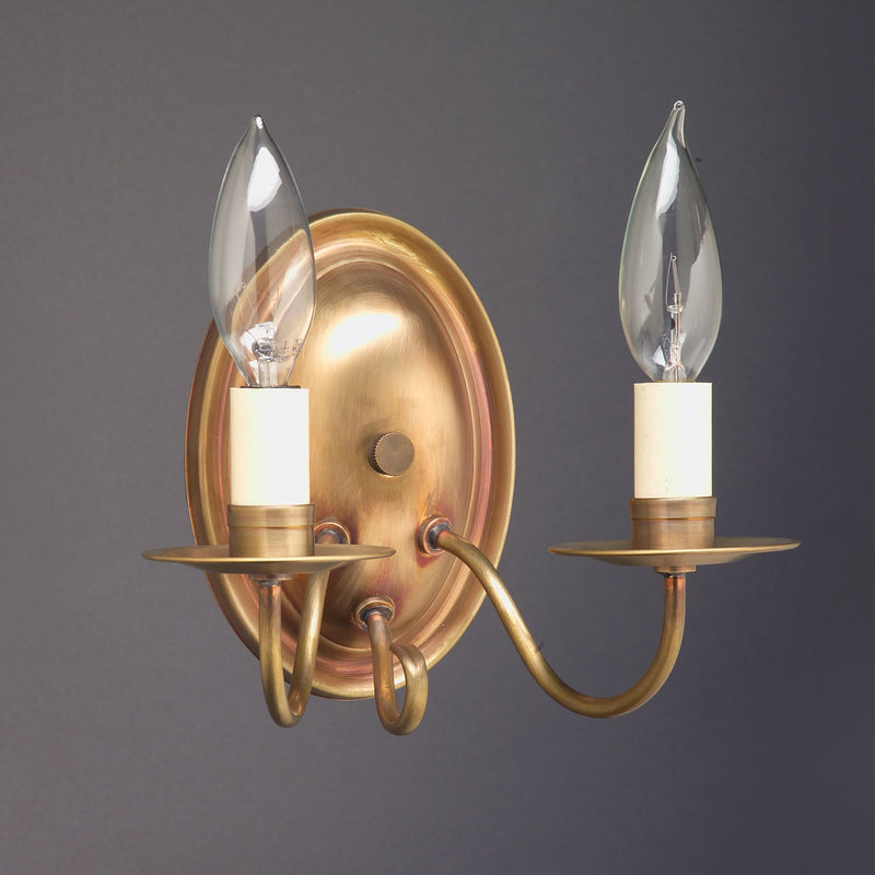 Northeast Lantern 129-AB-LT2 One Light Wall Sconce, Antique Brass