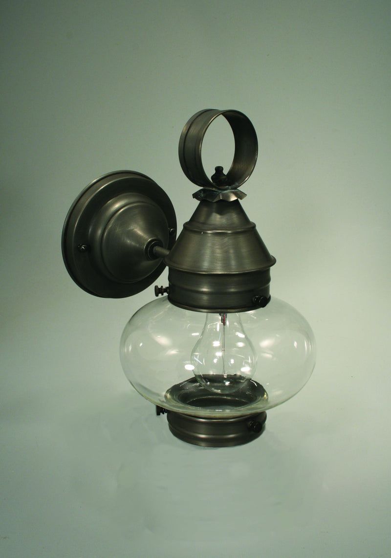 Northeast Lantern 2025-DB-MED-CLR One Light Wall Mount, Dark Brass