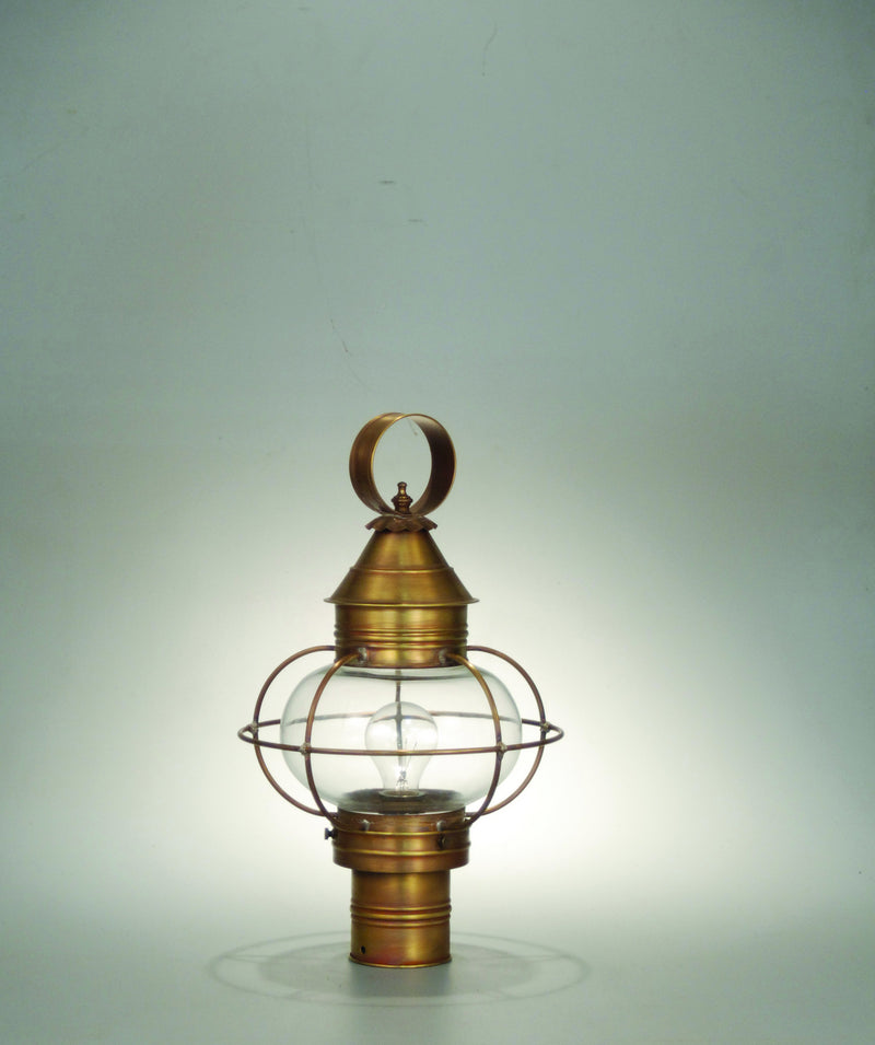 Northeast Lantern 2533-AB-MED-CLR One Light Post Mount, Antique Brass