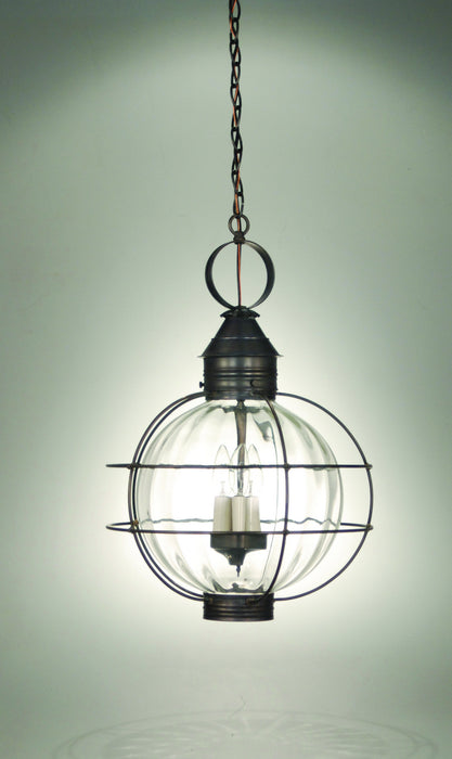 Northeast Lantern 2852-DB-LT3-OPT Three Light Hanging Lantern, Dark Brass