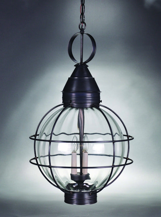 Northeast Lantern 2862-DB-LT3-OPT Three Light Hanging Lantern, Dark Brass