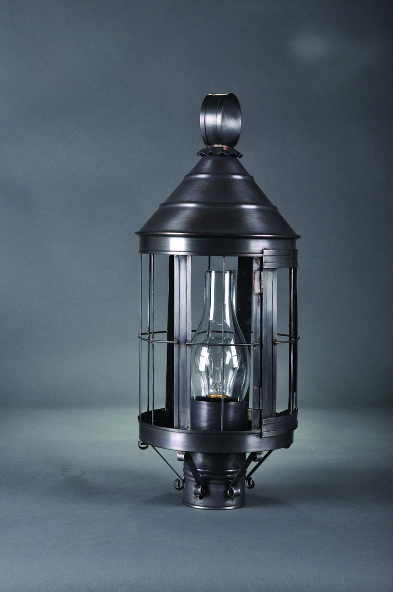 Northeast Lantern 3333-DB-CIM-CLR One Light Post Mount, Dark Brass