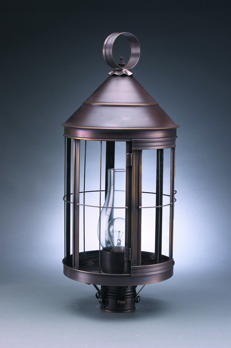 Northeast Lantern 3353-DAB-CIM-CLR One Light Post Mount, Dark Antique Brass