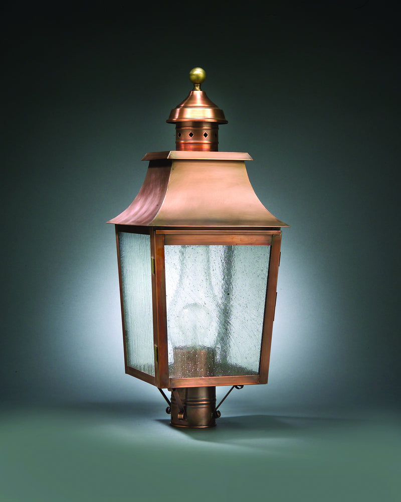 Northeast Lantern 5543-AC-CIM-CSG One Light Post Mount, Antique Copper
