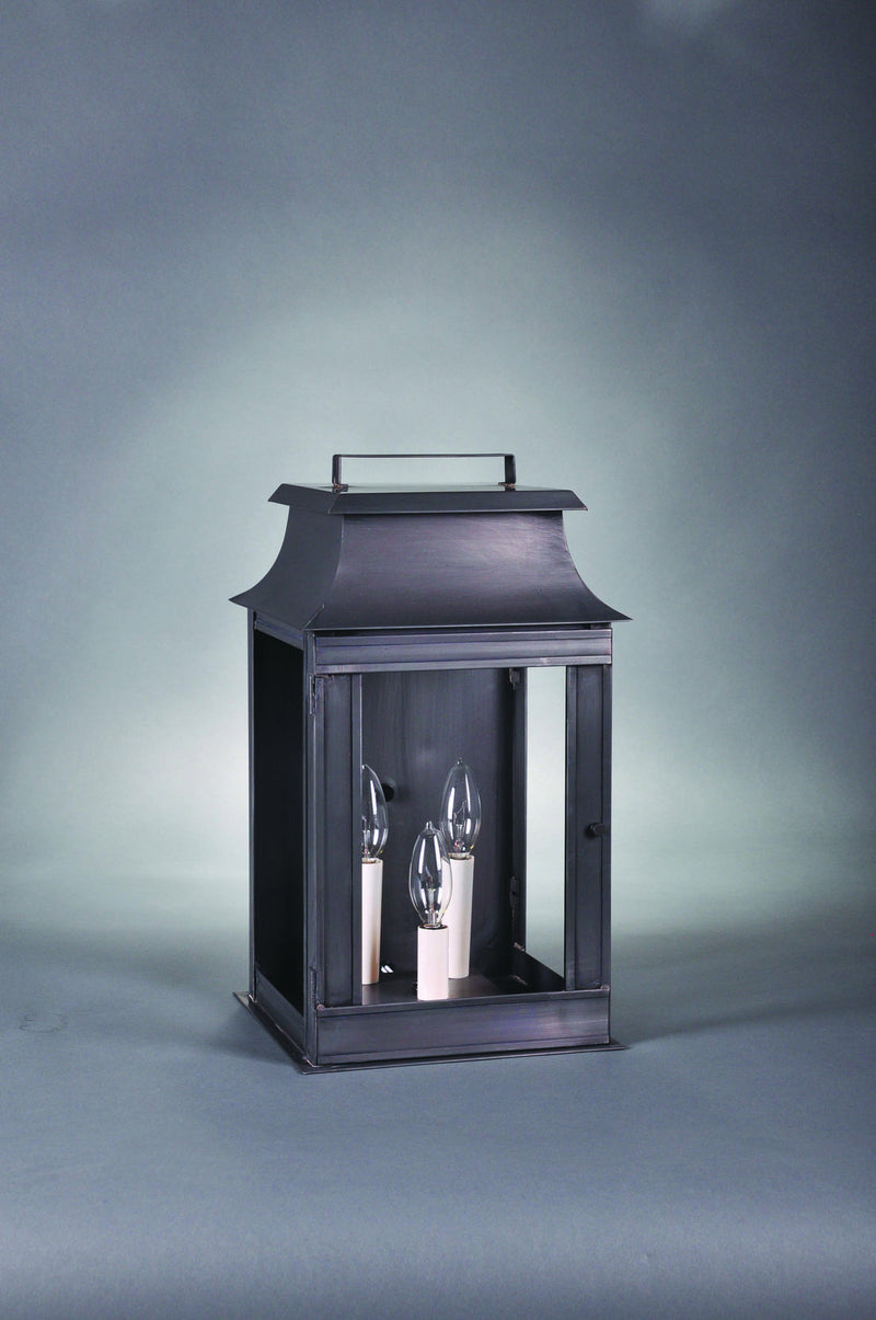 Northeast Lantern 5631-DB-LT3-CLR Three Light Wall Mount, Dark Brass