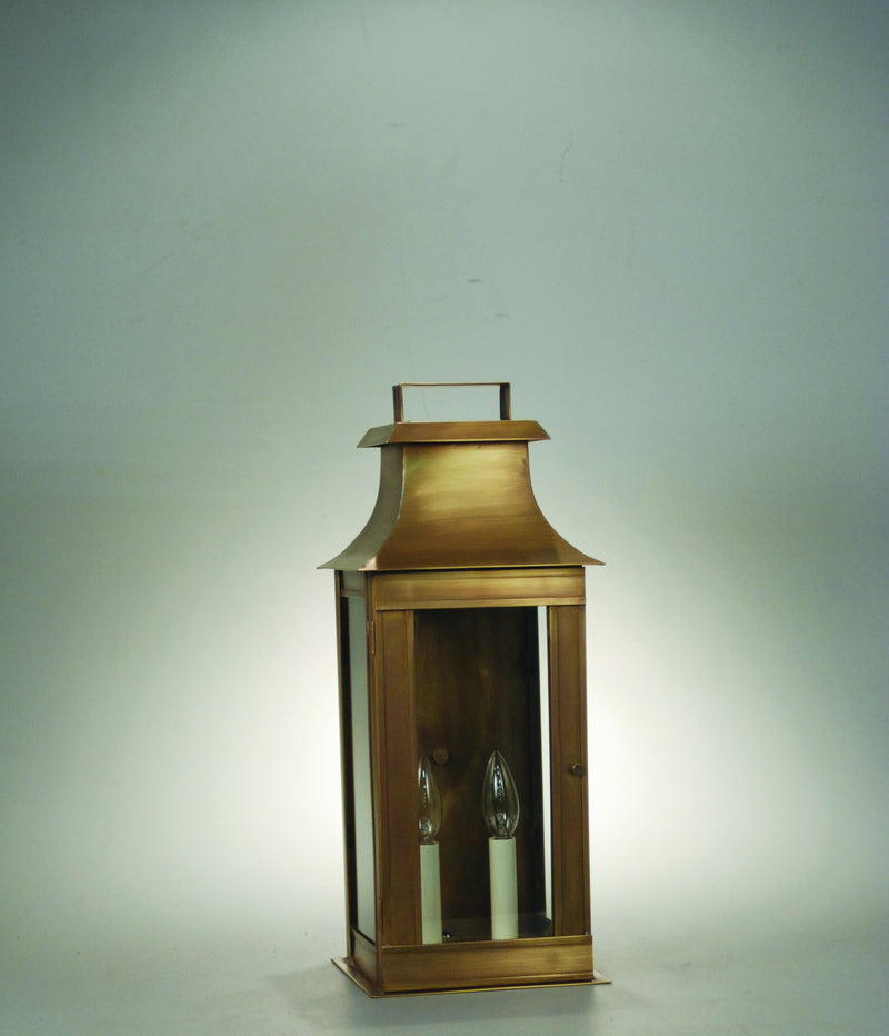 Northeast Lantern 5651-AB-LT2-CLR Wall Sconce, Antique Brass