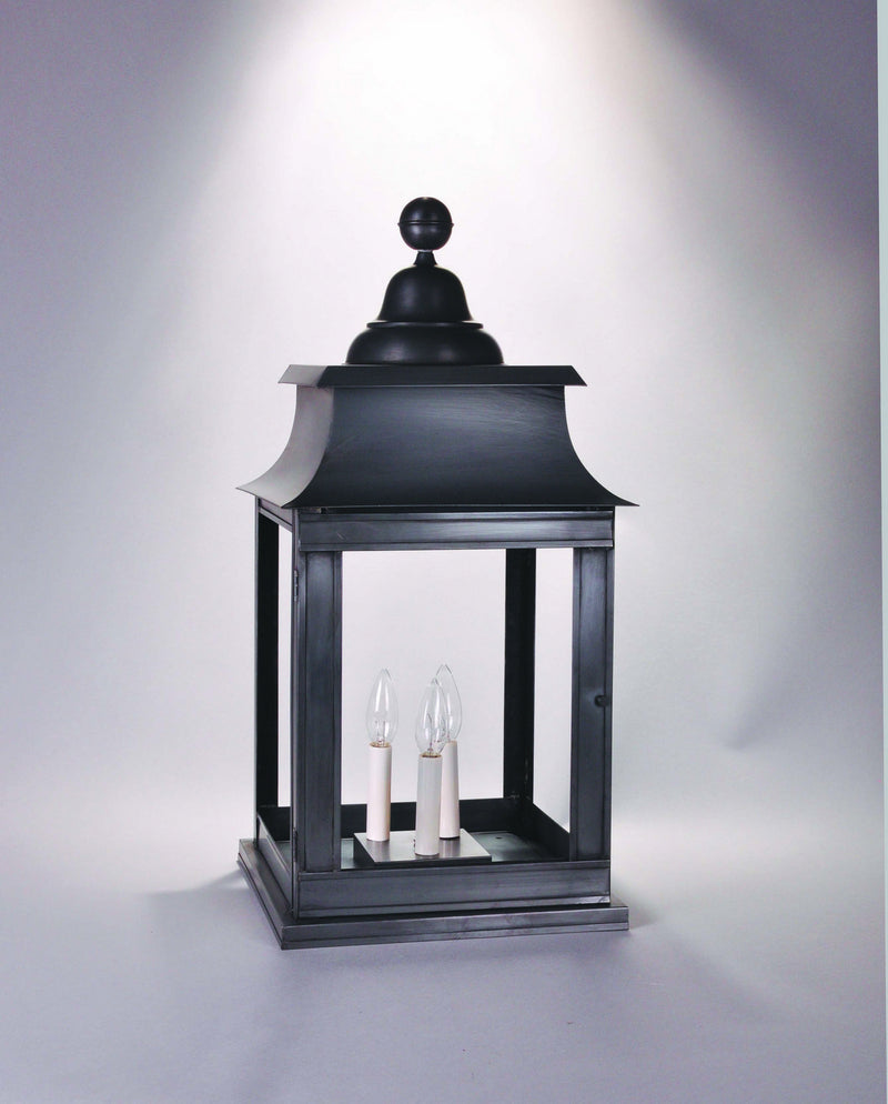 Northeast Lantern 5653P-DB-LT3-CLR Three Light Pier Mount, Dark Brass