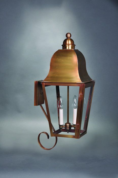 Northeast Lantern 6416-AB-LT2-CLR Two Light Wall Mount, Antique Brass