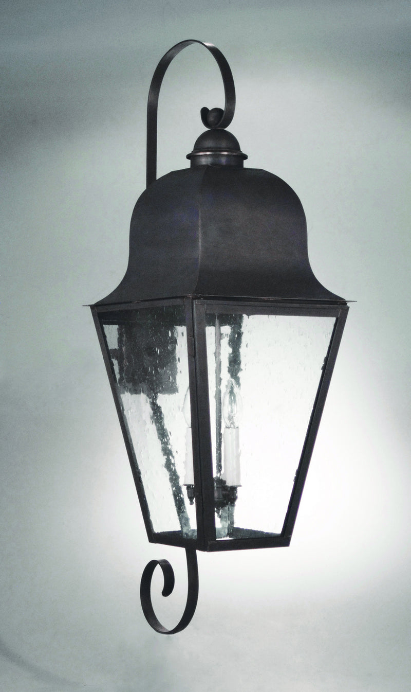 Northeast Lantern 6428-DB-LT3-CSG Three Light Wall Mount, Dark Brass