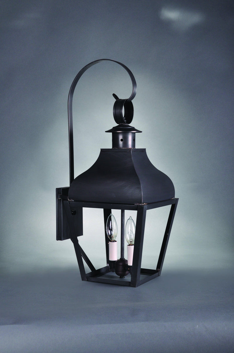 Northeast Lantern 7637-DB-LT2-CLR Two Light Wall Mount, Dark Brass