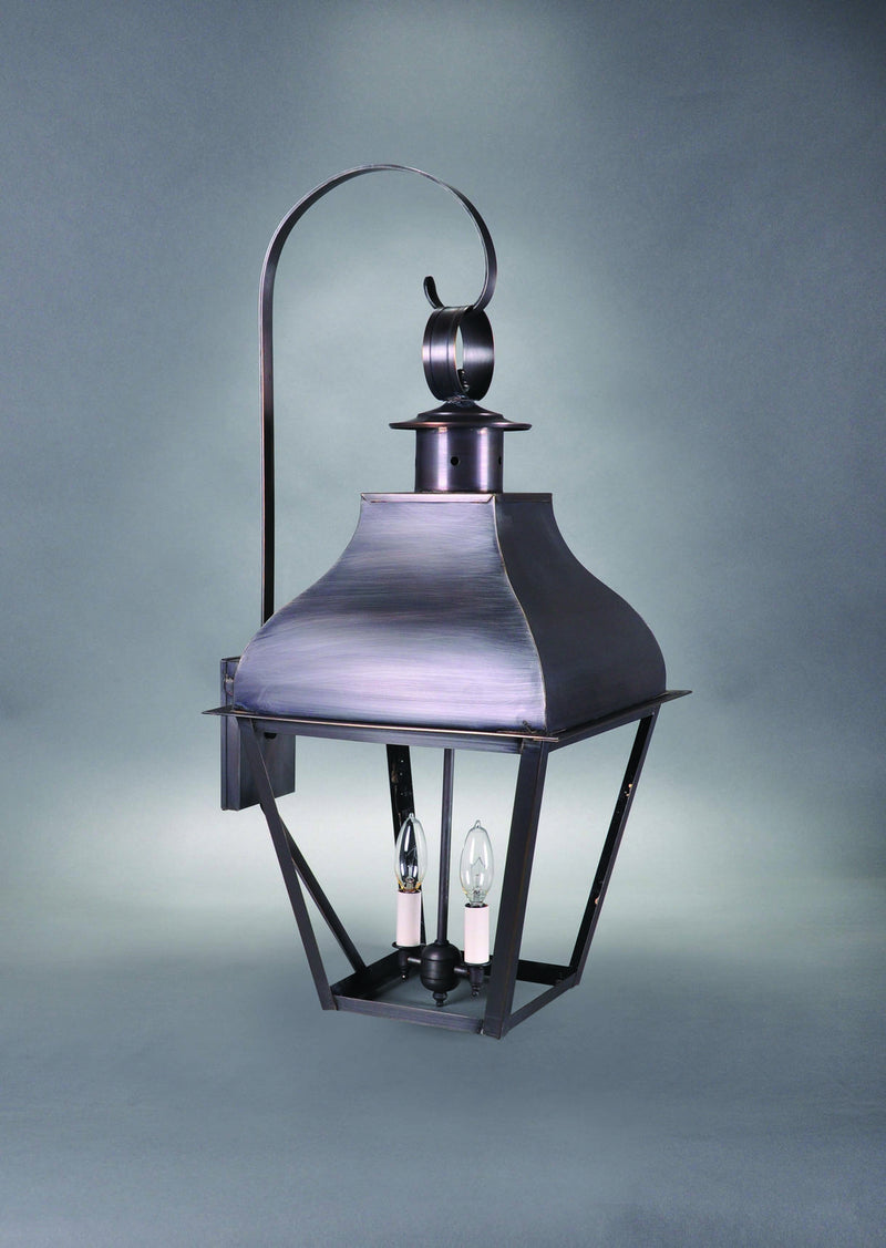 Northeast Lantern 7647-DAB-LT2-CLR Two Light Wall Mount, Dark Antique Brass