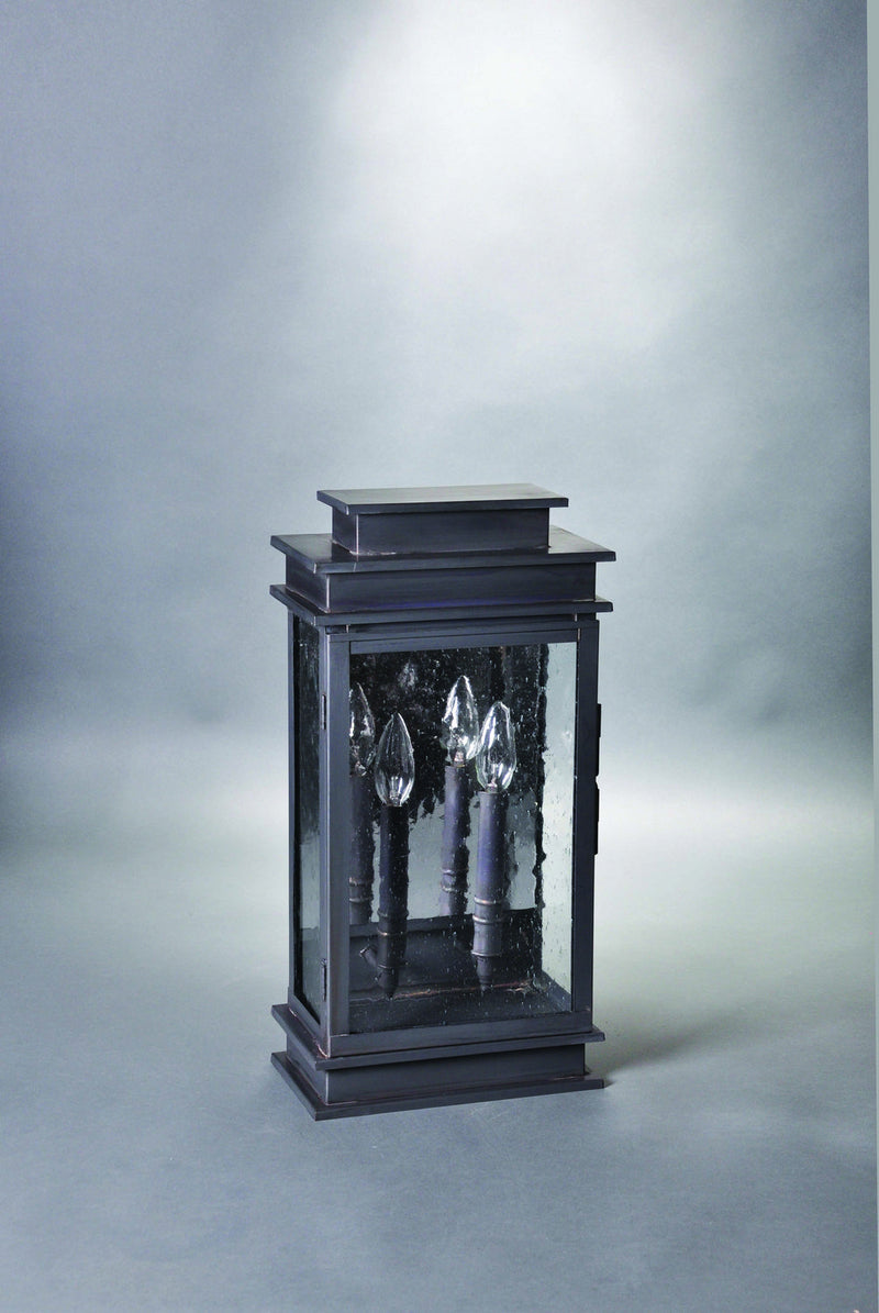 Northeast Lantern 8831-DB-LT2-CSG-PM Two Light Wall Mount, Dark Brass