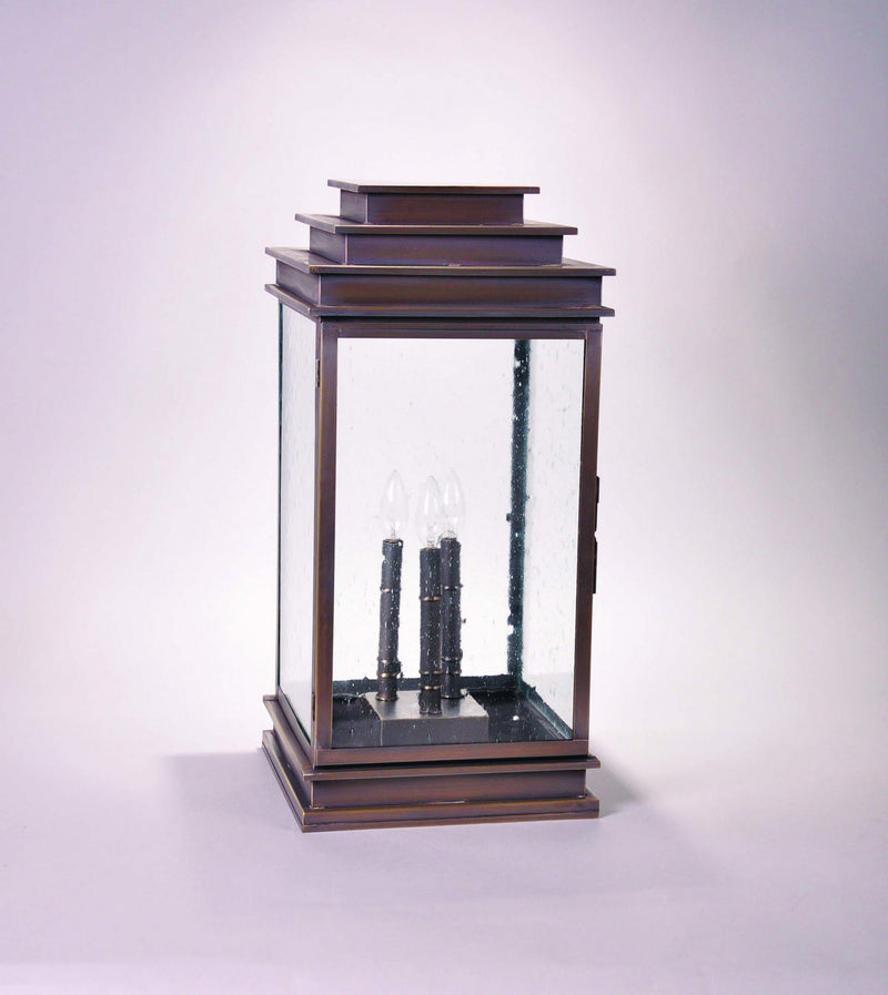 Northeast Lantern 8953P-DAB-LT3-CSG Three Light Pier Mount, Dark Antique Brass