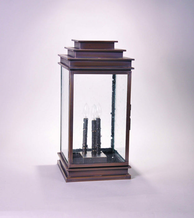 Northeast Lantern 8953P-DAB-LT3-CSG Three Light Pier Mount, Dark Antique Brass