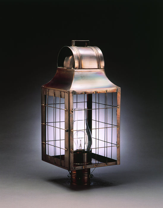 Northeast Lantern 9253-DAB-CIM-CLR One Light Post Mount, Dark Antique Brass