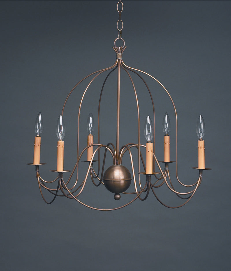 Northeast Lantern 940-AB-LT6 Six Light Hanging Lantern, Antique Brass