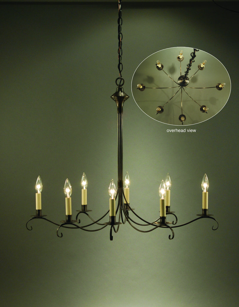 Northeast Lantern 983V-DB-LT8 Six Light Hanging Lantern, Dark Brass