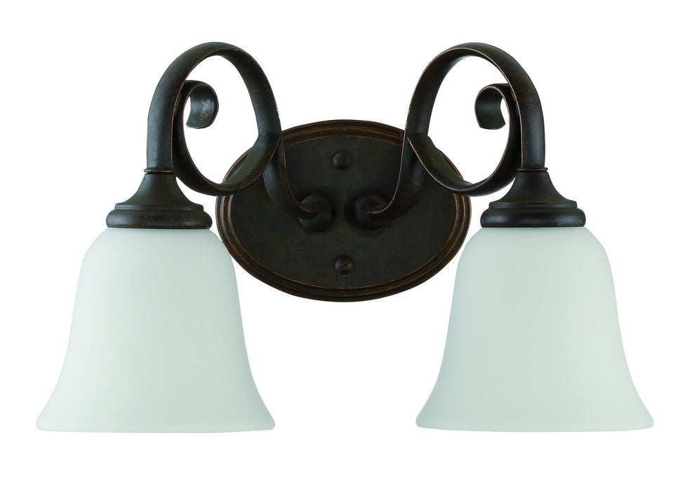 Craftmade 24202-MB-WG Two Light Vanity, Mocha Bronze