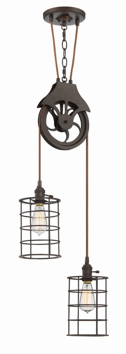 Craftmade CPMKP-2ABZ Two Light Pendant, Aged Bronze Brushed