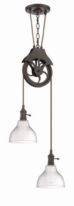 Craftmade CPMKP-2ABZ Two Light Pendant, Aged Bronze Brushed