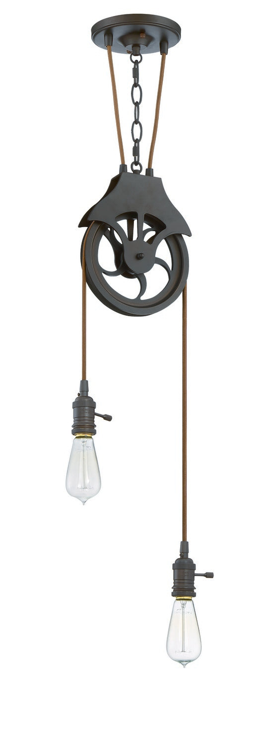 Craftmade CPMKP-2ABZ Two Light Pendant, Aged Bronze Brushed
