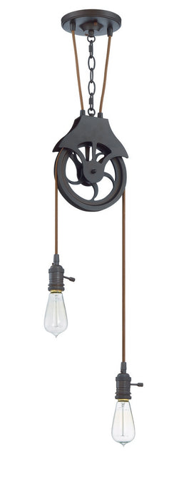 Craftmade CPMKP-2ABZ Two Light Pendant, Aged Bronze Brushed