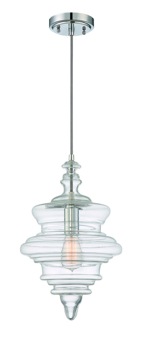 Craftmade P600CH1 One Light Mini Pendant, Chrome