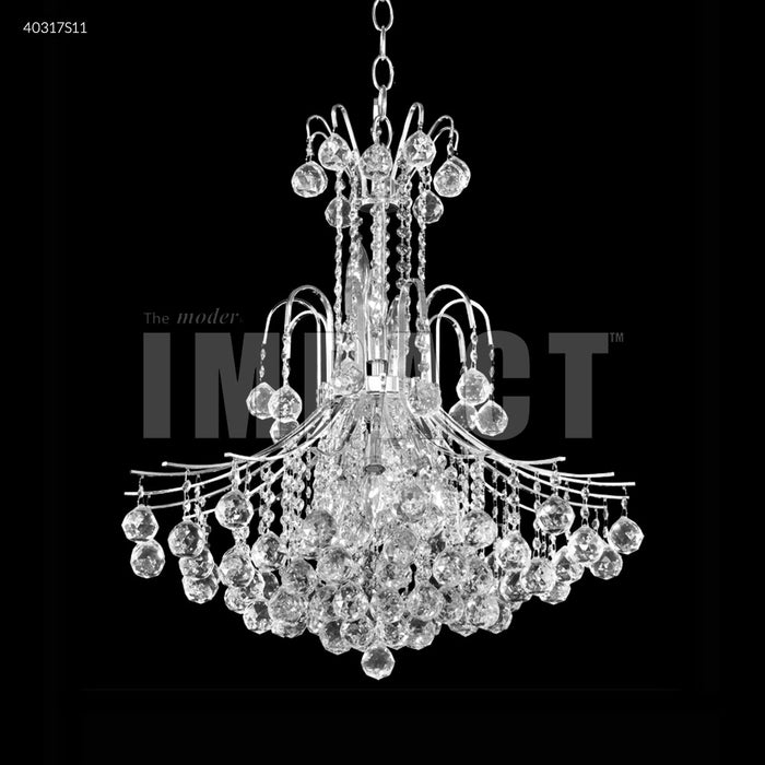 James R. Moder 40317S11 11 Light Chandelier, Silver