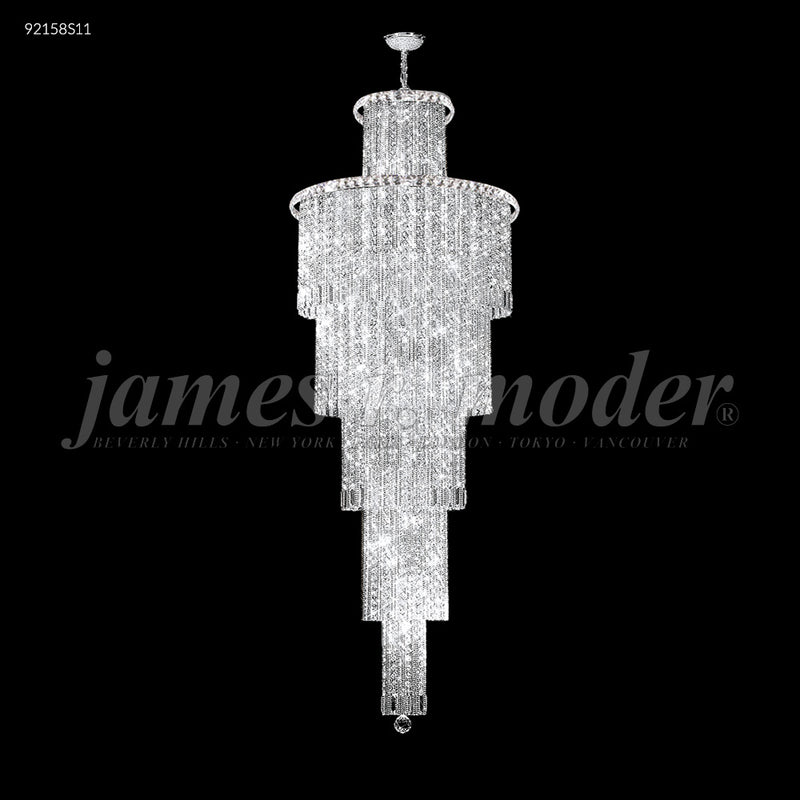 James R. Moder 92158S11 34 Light Chandelier, Silver