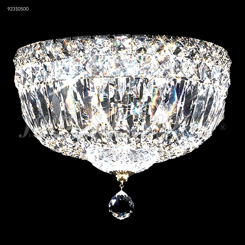 James R. Moder 92310S00 Three Light Flush Mount, Silver