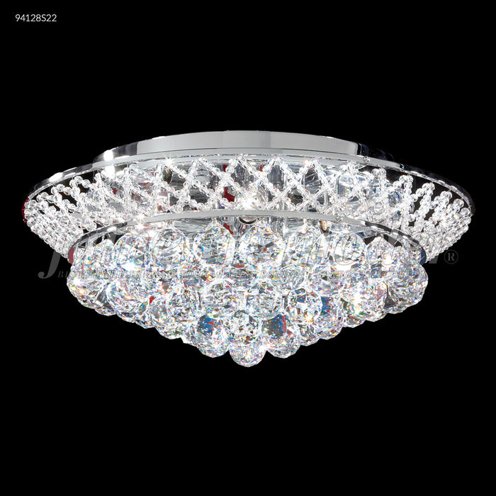James R. Moder 94128S22 Six Light Flush Mount, Silver