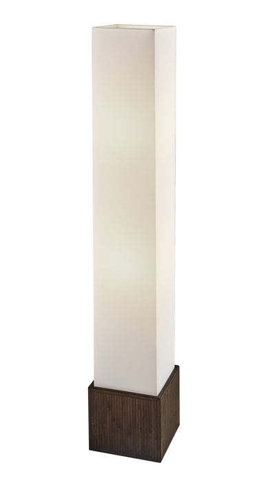 Adesso Home 3004-14 Two Light Floor Lantern, Teak Brown Bamboo
