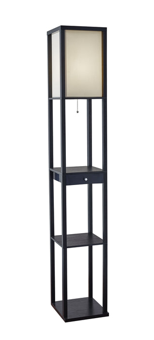 Adesso Home 3133-01 Floor Lamp, Black Pvc Veneer On Mdf