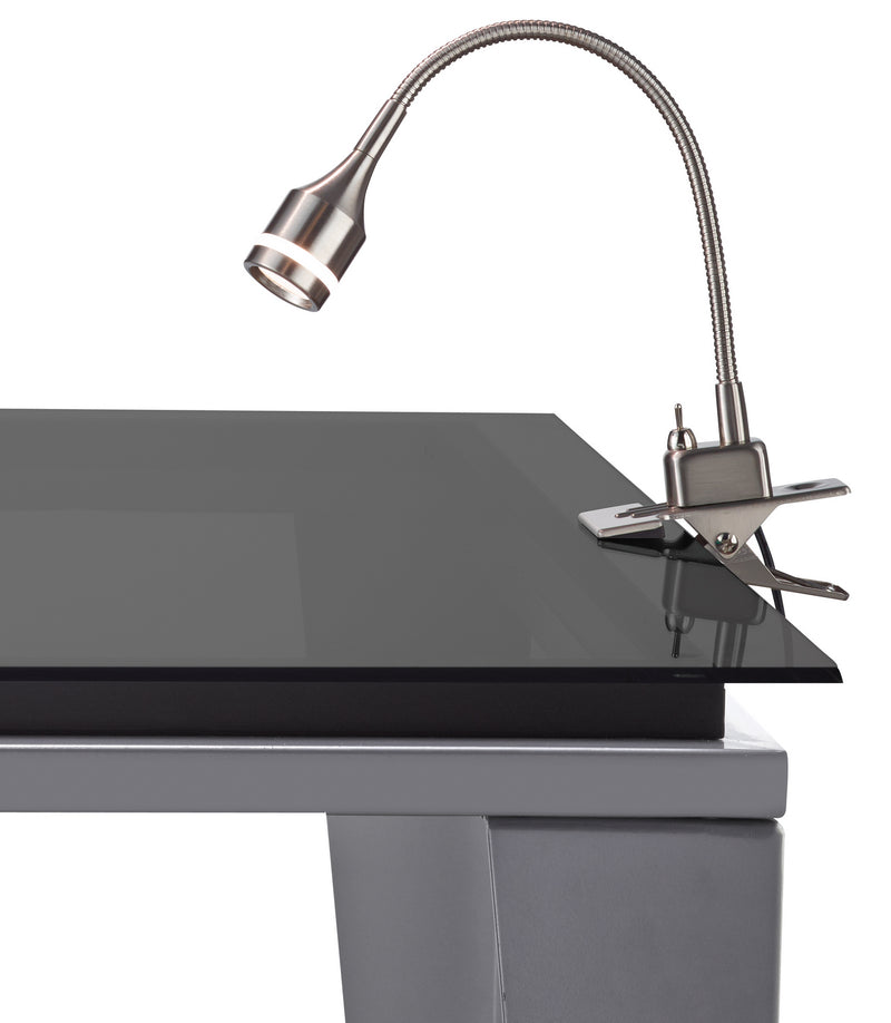 Adesso Home 3217-22 LED Clip Lamp, Brushed Steel