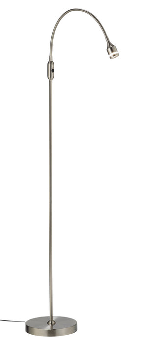 Adesso Home 3219-22 LED Floor Lamp, Brushed Steel