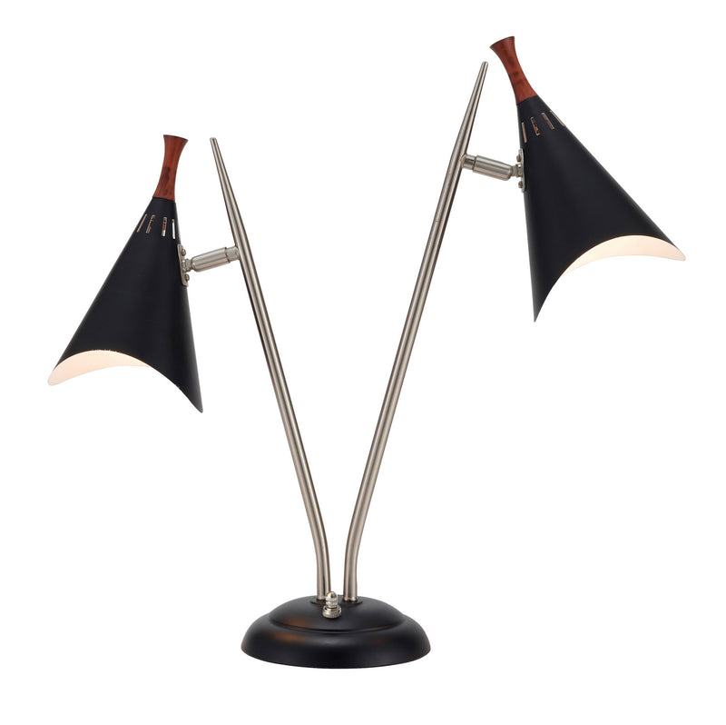 Adesso Home 3235-01 Two Light Desk Lamp, Metal