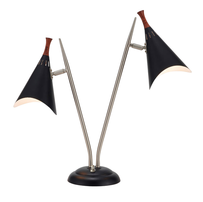 Adesso Home 3235-01 Two Light Desk Lamp, Metal