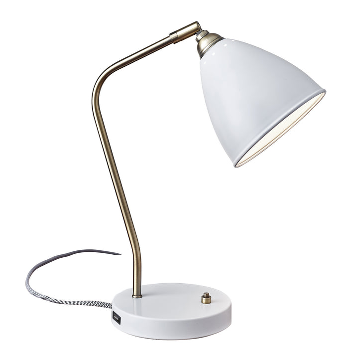 Adesso Home 3463-02 Desk Lamp, Painted White