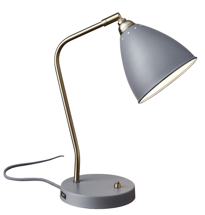 Adesso Home 3463-03 Desk Lamp, Painted Grey
