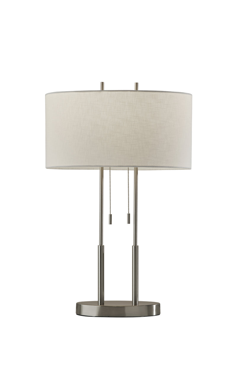Adesso Home 4015-22 Two Light Table Lamp, Brushed Steel