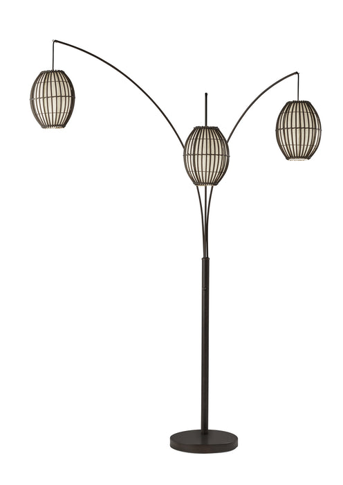 Adesso Home 4026-26 Three Light Arc Lamp, Antique Bronze