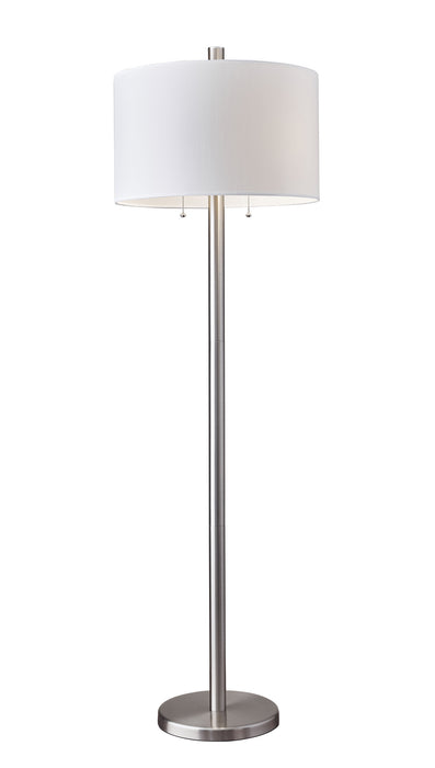 Adesso Home 4067-22 Two Light Floor Lamp, Brushed Steel
