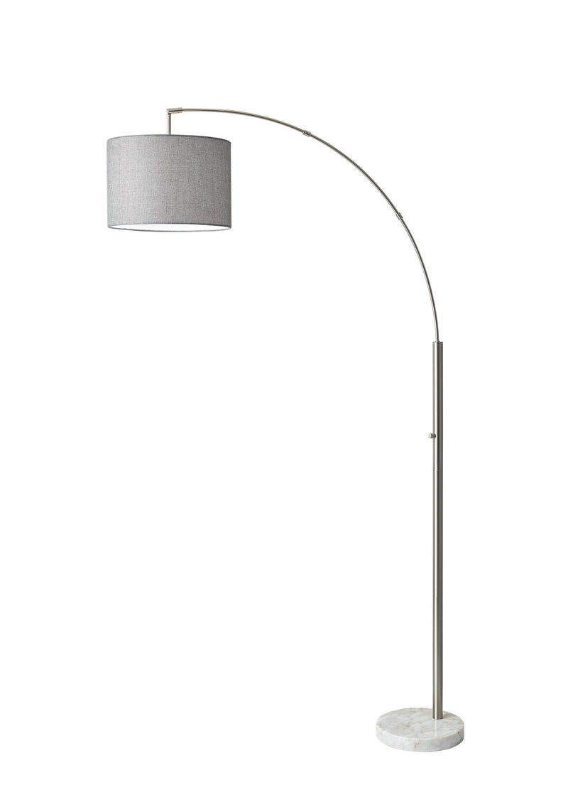 Adesso Home 4249-22 Arc Lamp, White Marble