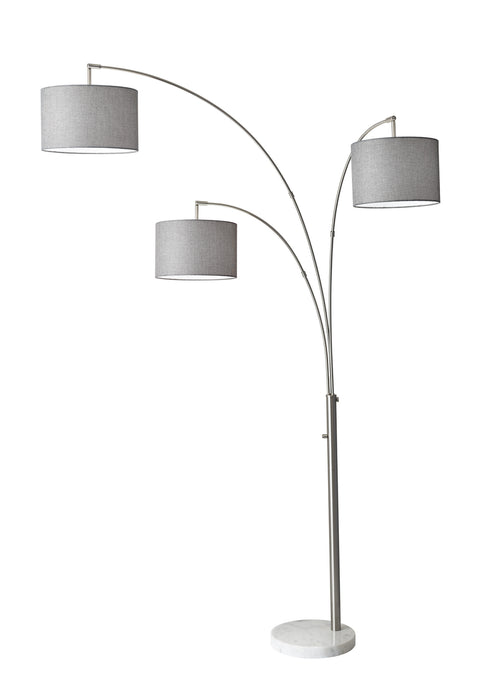 Adesso Home 4250-22 Three Light Arc Lamp, White Marble