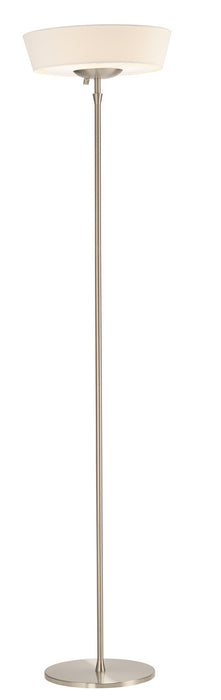 Adesso Home 5169-02 Two Light Torchiere, Brushed Steel