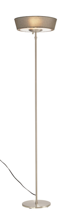 Adesso Home 5169-03 Two Light Torchiere, Brushed Steel