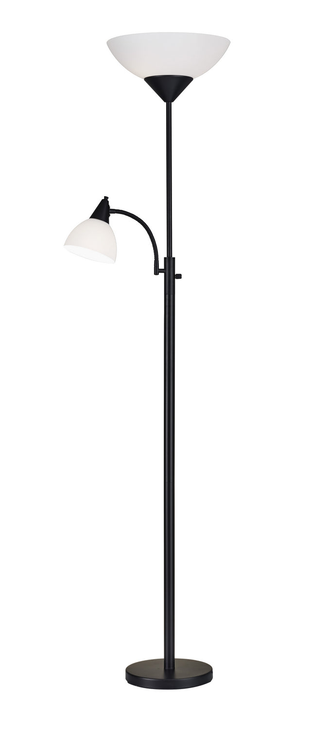 Adesso Home 7202-01 Two Light Torchiere, Black