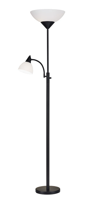 Adesso Home 7202-01 Two Light Torchiere, Black