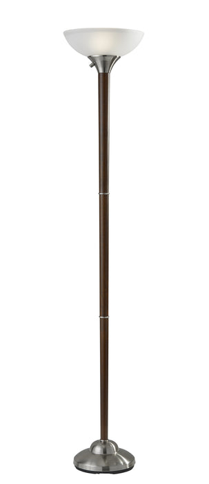 Adesso Home 7207-15 Two Light Torchiere, Brushed Steel